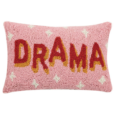 Coussin décoratif en laine Drama - 8 x 12 po