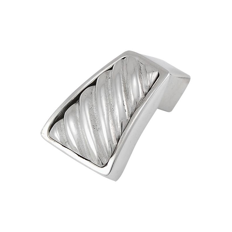 Sanzio Finger Pull, Polished Silver