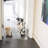 Clear Freestanding Pet Gate with Door-196312845