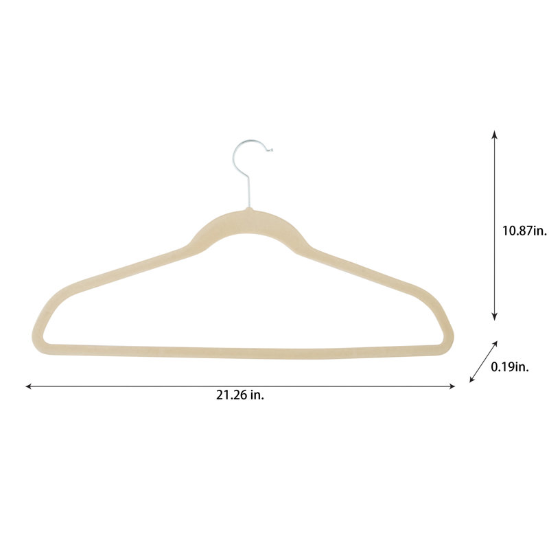Paquet de 24 cintres en velours Rebrilliant, Ivoire