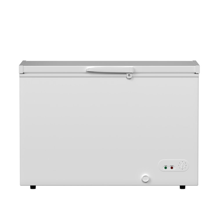5 Cu.ft Chest Freezer Top Door Deep Freezer Outdoor Chest Freezers Upright  with Removable Baskets, 7 Temperature Settings, White
