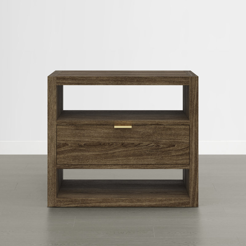 Table de chevet Hanzel, Noyer