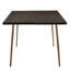Table de salle à manger luxueuse effet bois 78 po avec pieds en métal-123630907