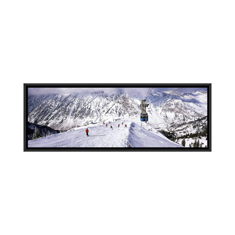 Téléphérique aérien dans une station de ski, station de ski Snowbird, Utah, États-Unis par Panoramic Images - Impression sur toile tendue sur châssis