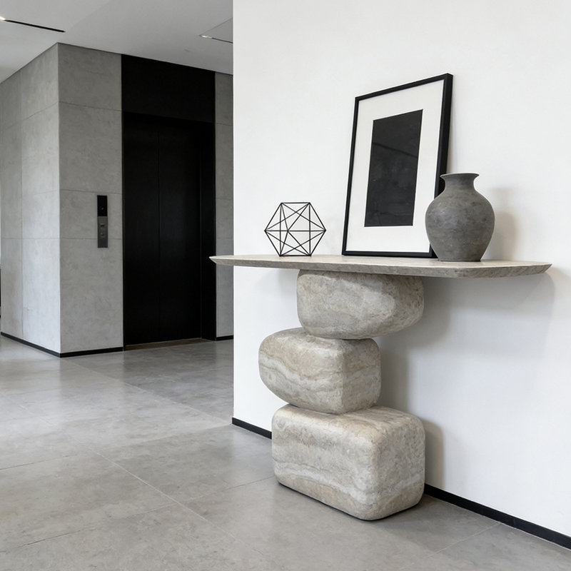 Minimalist Modern Entry Console Table, 31.5" H x 61" W x 13.8" D