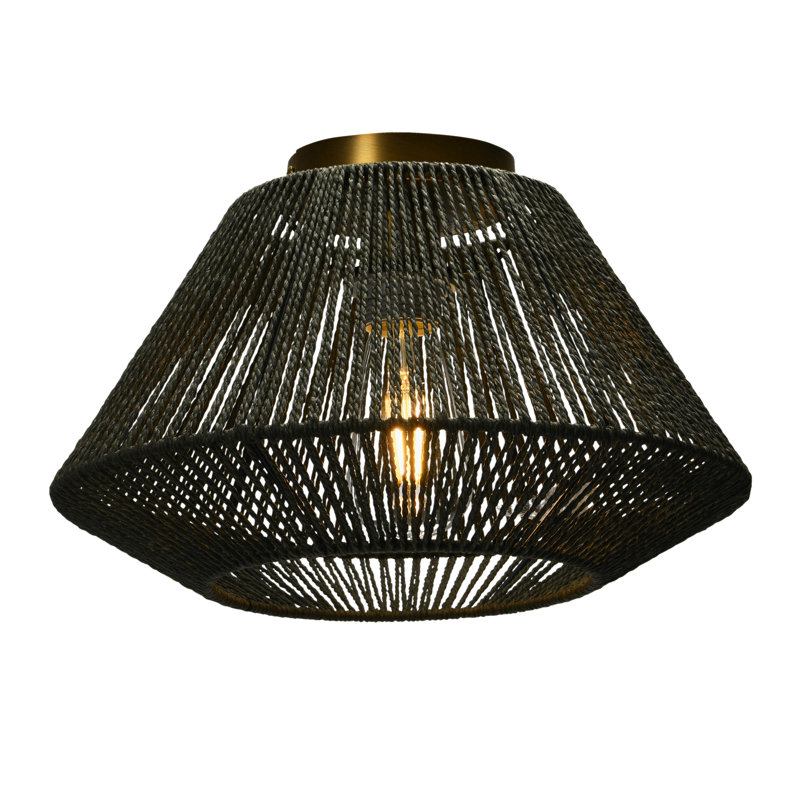 Plafonnier encastré 1 lumière 13,8 po Bartho, Gris