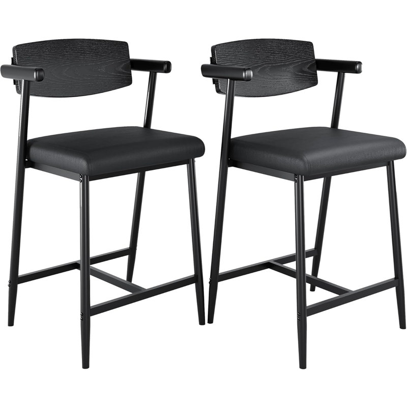 Faux Leather Accent Chair, Black