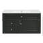 Meuble-lavabo mural 36 po, armoire de rangement flottante avec 2 tiroirs, 1 tiroir basculant, lavabo simple en céramique à 3 trous, armoire moderne.
