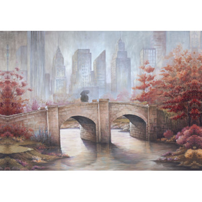 Central Park Bridge Composite - Painting Print