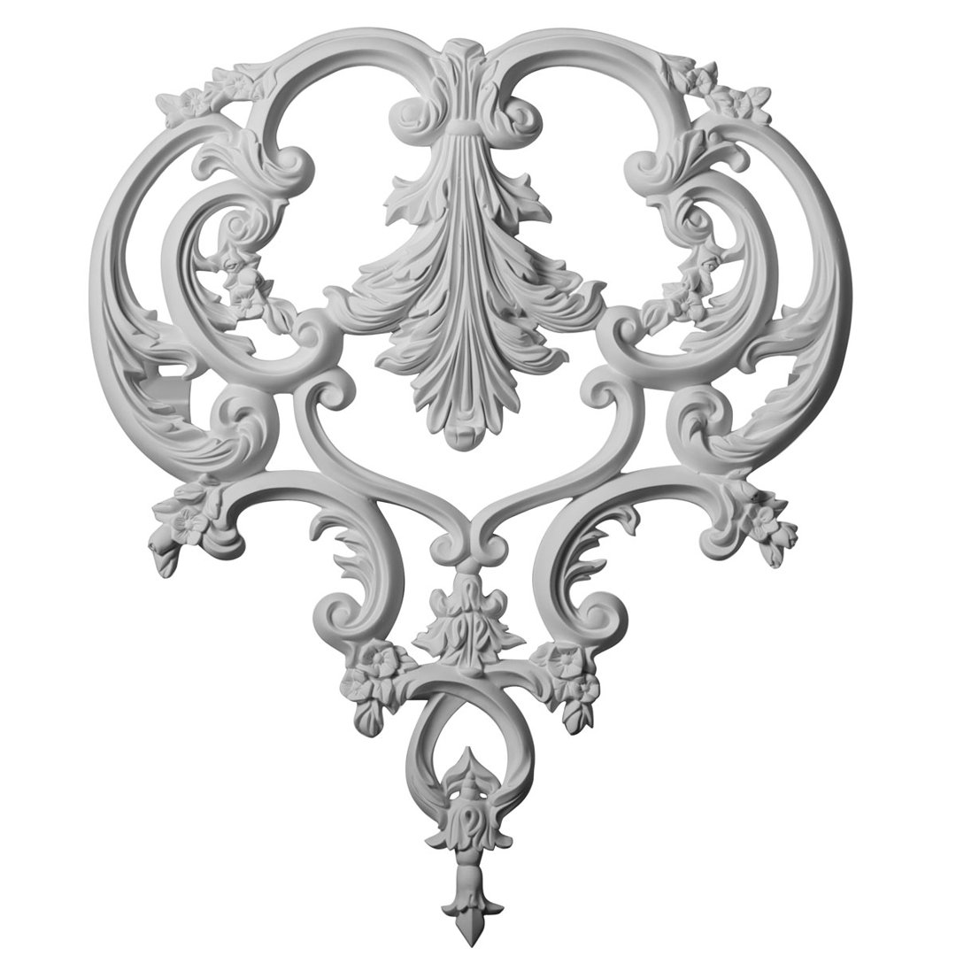 Kinsley 25.625'' H x 21.25'' W x 1.25'' D Urethane Onlay Scroll Ekena Millwork