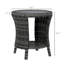 Table basse d'extérieur rustique avec sablier et rangement à deux niveaux-1938741802