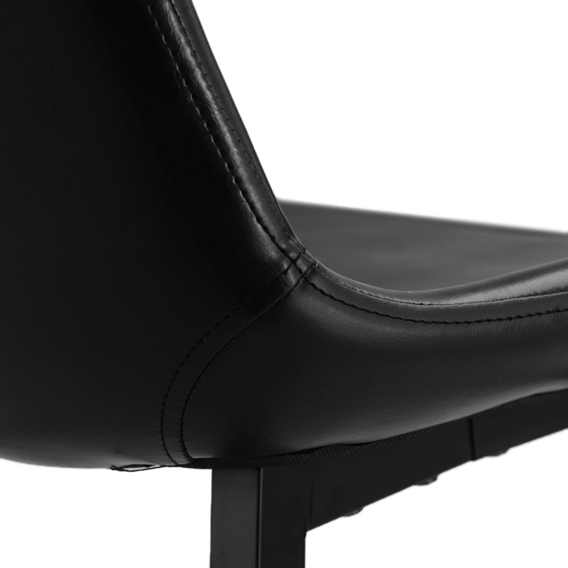 Tabouret de bar et de comptoir Rasnick, Tabouret de comptoir (siège d'une hauteur de 24 p, Noir
