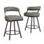 Ensemble de 2 chaises pivotantes en cuir Vegan Alisier-532059394-532059417