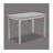 Rustic Farmhouse Transitional 6pc Dining Set Rectangular Table Linen Look Fabric Upholstered Chair Bench Seat Wooden Dining Room Furniture White/Gray Drift Wood Finish