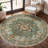 Washable Oriental Area Rug - Rugs for Living Room Soft Carpet for Bedroom Waterproof Floral Distressed Indoor Stain Resistant Non-Shedding Floor Carpets (Green)-203934521