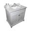 Plateau de meuble-lavabo simple 18 po en marbre blanc avec lavabo