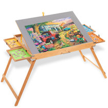 Fanwer Jigsaw Puzzle Tables with Metal Legs and Tilting Board 1500