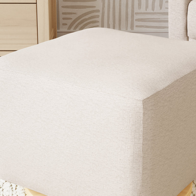 Kiwi Gliding Ottoman, Beach Polyester Blend, Natural
