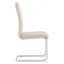 Chaise de salle à manger, chaise d'appoint rembourrée à haut dossier en cuir de polyuréthane avec pieds en métal en forme de C-884605466-884605463-884605460