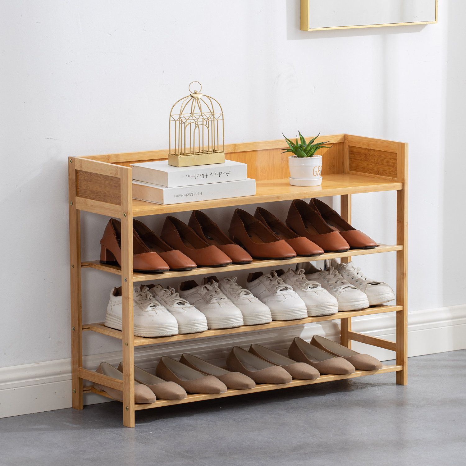 Latitude Run® 16 Pair Shoe Rack | Wayfair