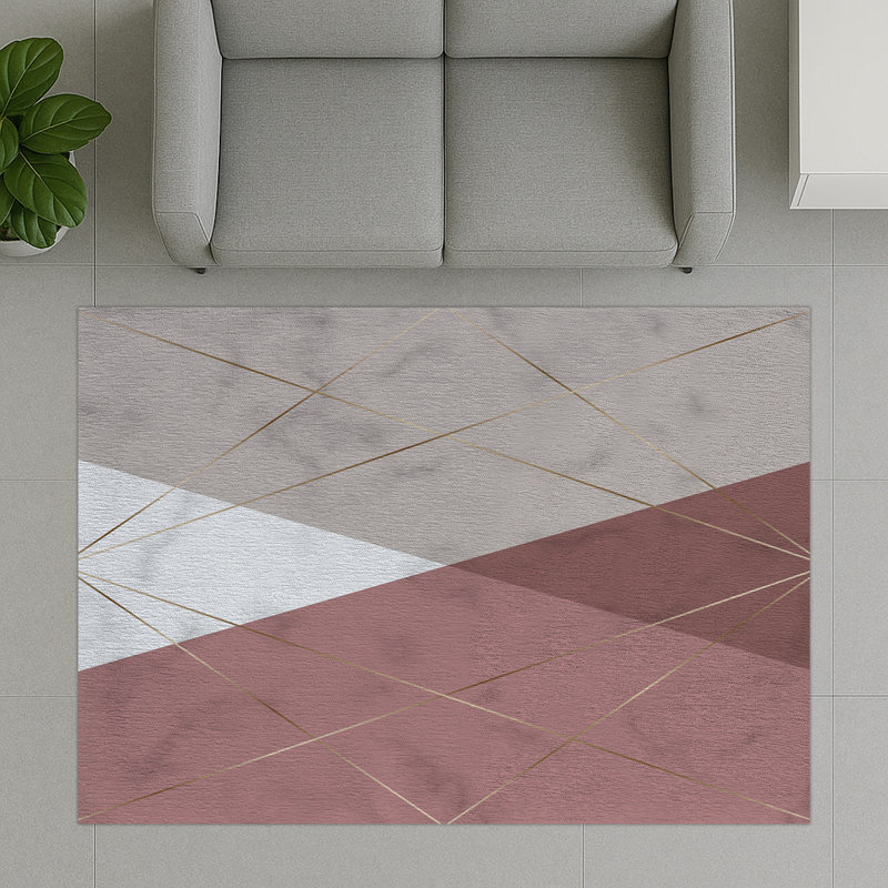 Geometric Area Rug, Rectangle 140 x 200 cm