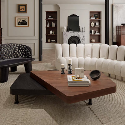 Wabi-sabi creative retro solid wood coffee table
