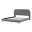 Lit plateforme tapissier de forme incurvée avec tissu épais-85018070