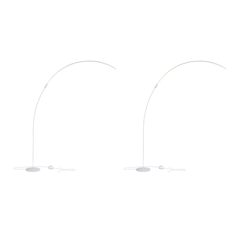 Sparq Arc Modern Home 67" Tall Arch LED Floor Lamp, Silver