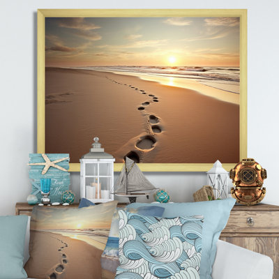 " Beach Photo Footprints In VII "