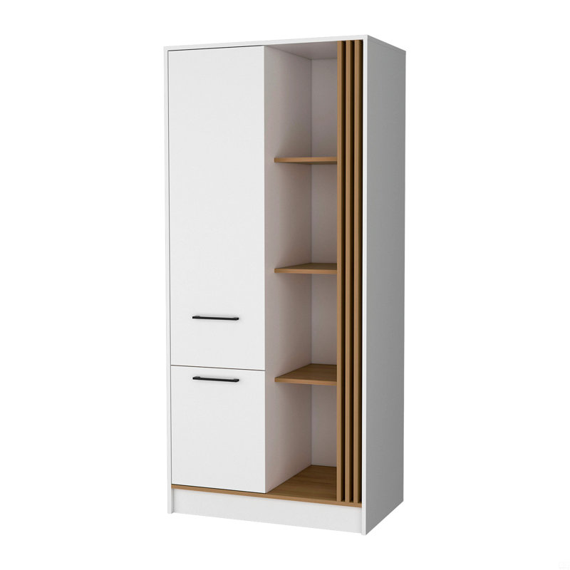 Organisateur de garde-robe avec tablettes et tringle