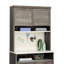 Brun compact, tablettes réglables, rangement pour bureau et artisanat, construction, tablettes arrière pour utilisation dans la cuisine, assemblage rapide, rangement personnalisable