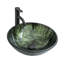 Lavabo vert moderne en verre trempé Artistic Design