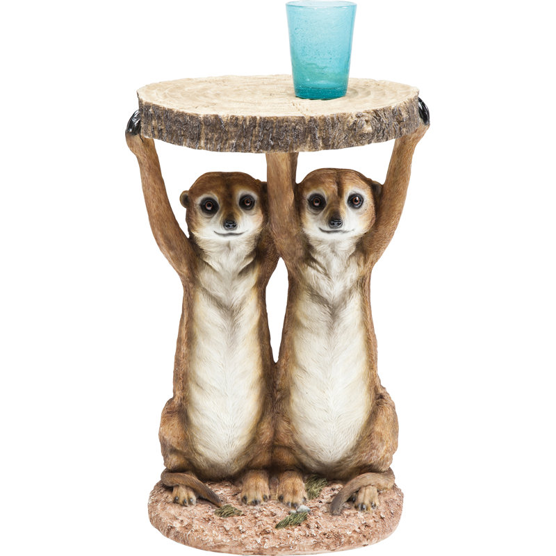 Side Table Animal Meerkat Sisters 33cm