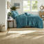 Ensemble de literie en velours luxueux sarcelle, édredon hypoallergénique avec coussin décoratif