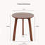 Table d'appoint ronde à 3 pieds en bois massif, table d'appoint compacte et moderne pour petits espaces