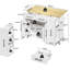 120 cm W Kitchen Island with Top-788821117
