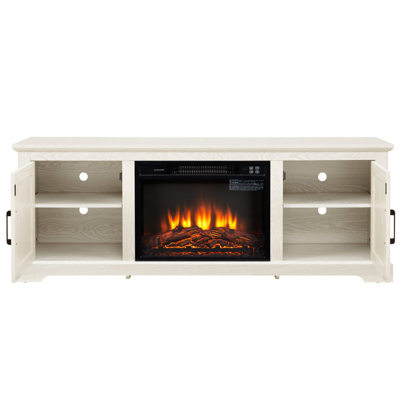 Console télé 65 po avec support de foyer naturel et 4 777 po 30 minutes - 6 heures