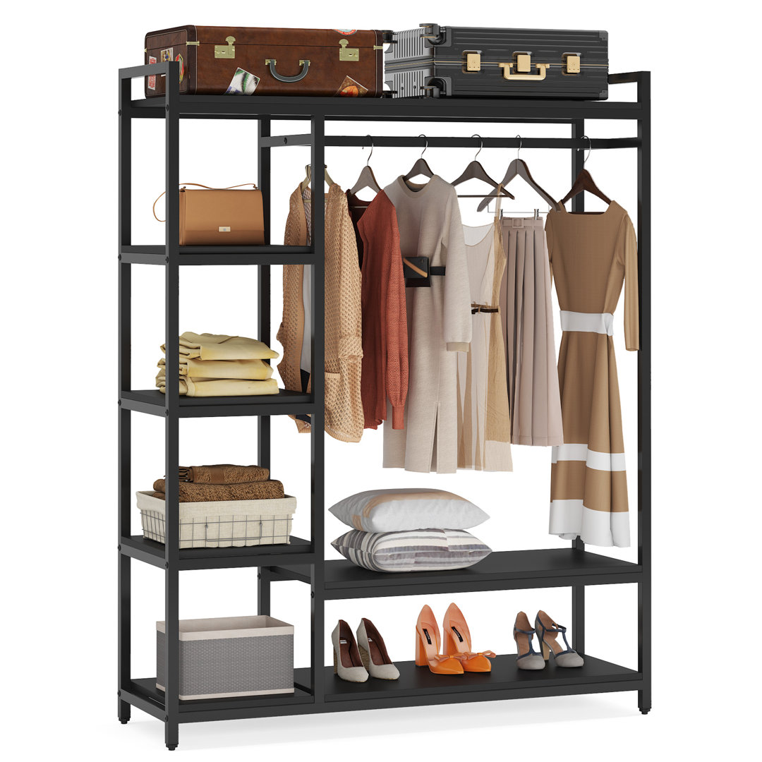 47.3" Manufactured Wood/Steel Closet System Latitude Run® Finish: Black