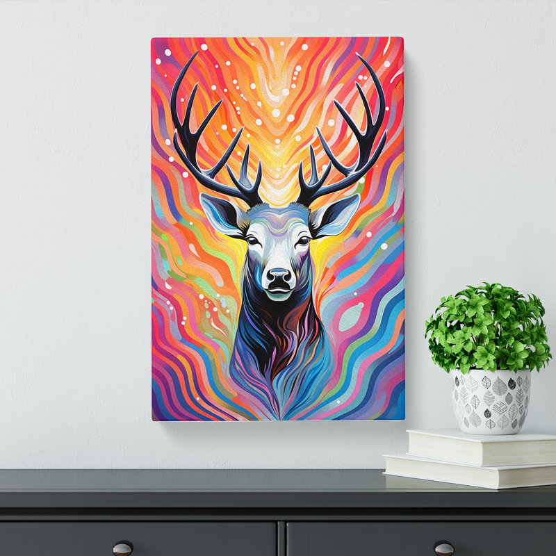 Stag Op - Wrapped Canvas, 60cm H x 40cm W x 3cm D