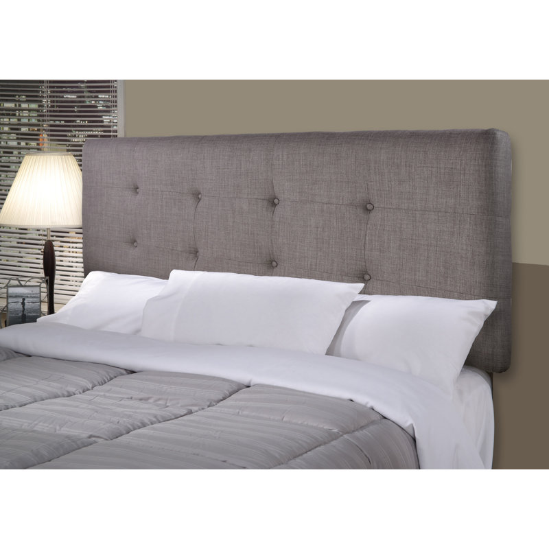 Upholstered Headboard, Full, Gray/Red Tint
