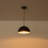 1-Light Black Gold Hanging Dome Pendant