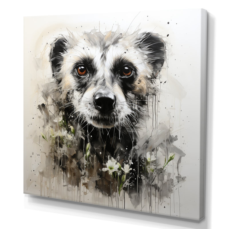 «Grey Meadow», art mural Meercat II rétro, H 30 po x l 30 po x P 1,5 po, Toile tendue