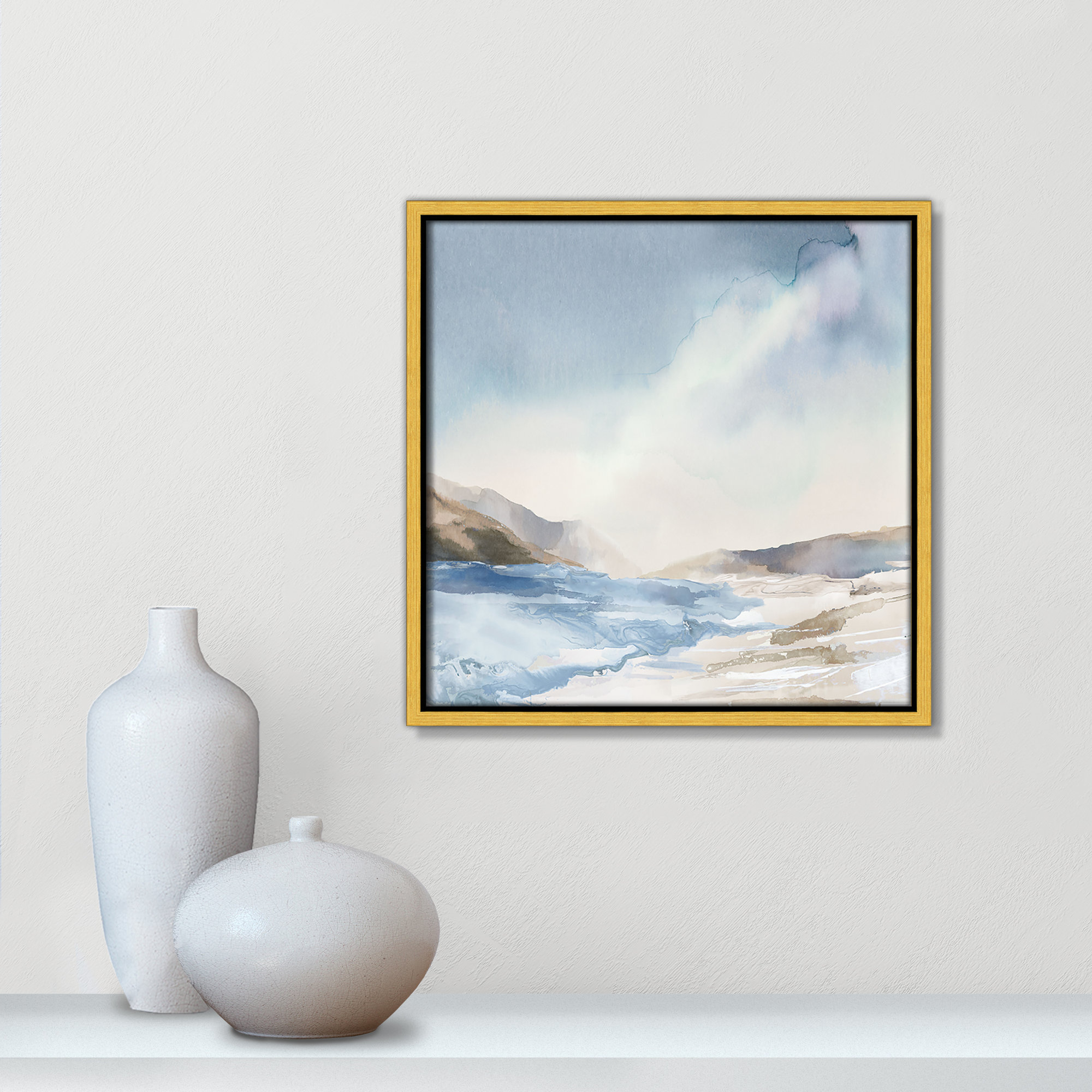 Mystic Shores Print by Mystic Shores, Gold, 13.5" H x 13.5" W