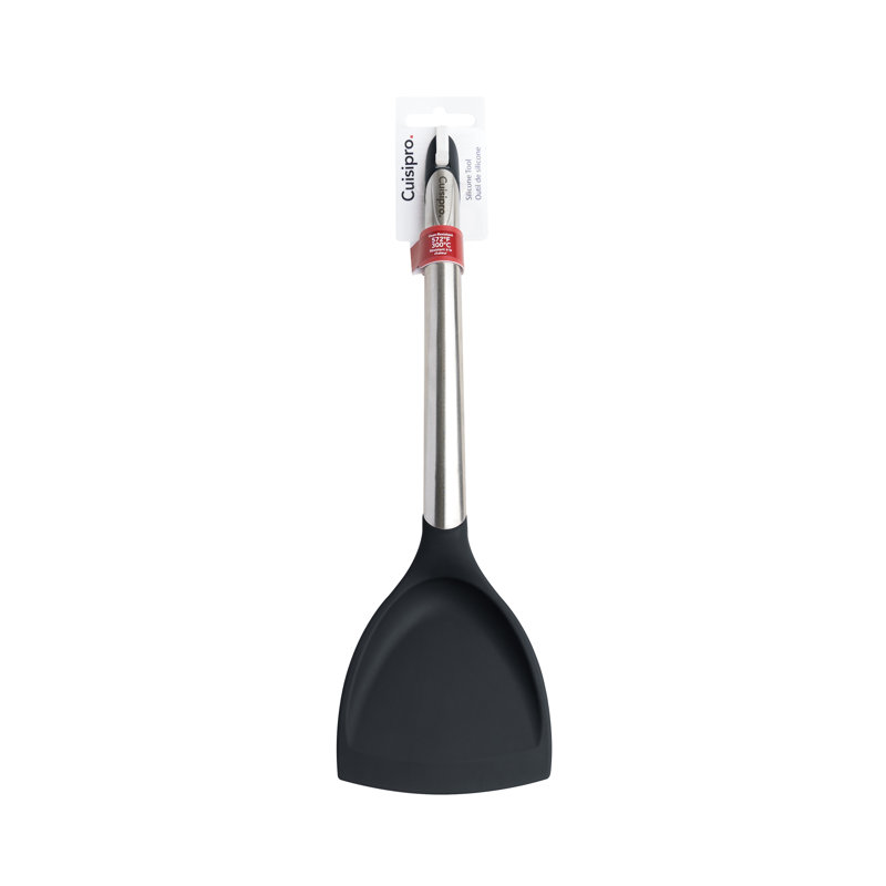 Cuisipro Silicone Wok Turner, Heat and Stain Resistant, Dishwasher Safe, 32cm, Black