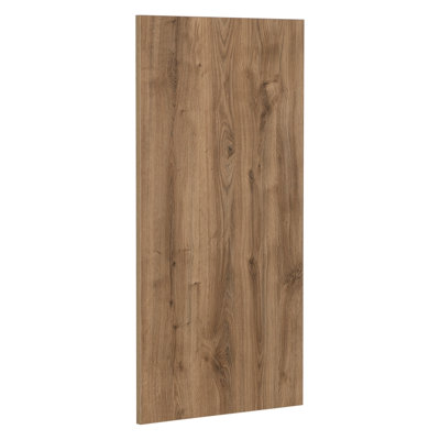 Panneau d'extrémité moderne en bois de teck naturel l 12 po x P 3/4 x H 18 WALLKITCHENS 