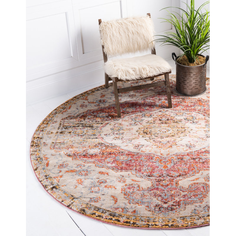 Polli Oriental Indoor Rug, Round 8'