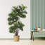 Faux figuier figuier, plante ficus lyrata en pot avec 72 feuilles de violon décoratives-602134452