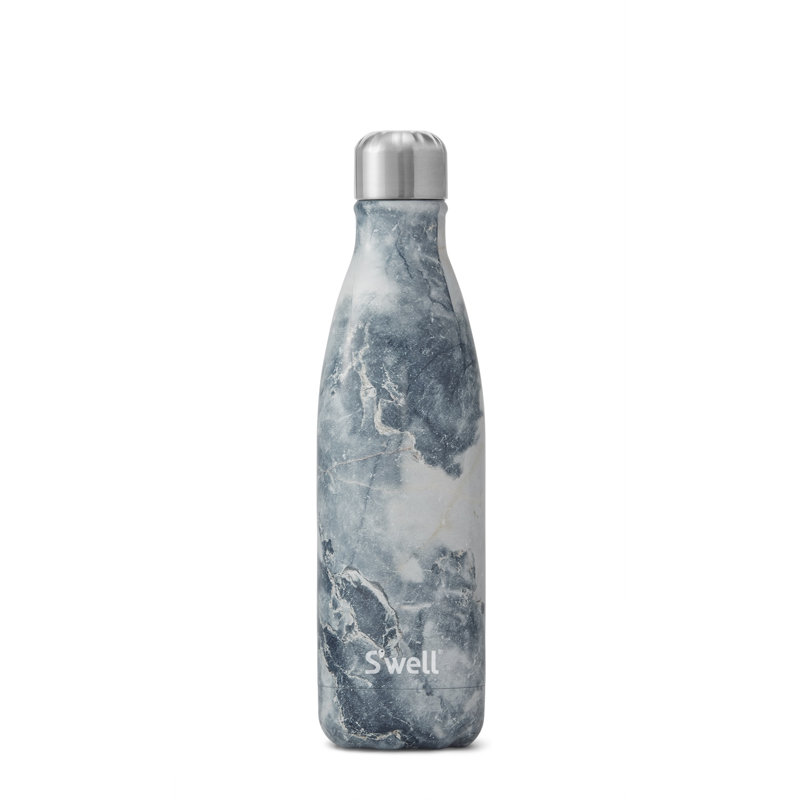 S'well Stainless Steel Water Bottle - 17 Fl Oz - Triple-Layered Vacuum-Insulated Containers, Blue Granite, 17.oz