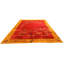 1920s Modern Red Field Asymmetrical Knotted Wool Antique Chinese Art Deco Carpet