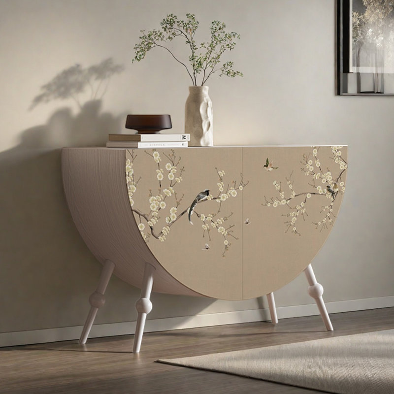 Double-door multi-functional storage cabinet, Ivory White